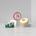 PS small transparent square shape plastic cream jar